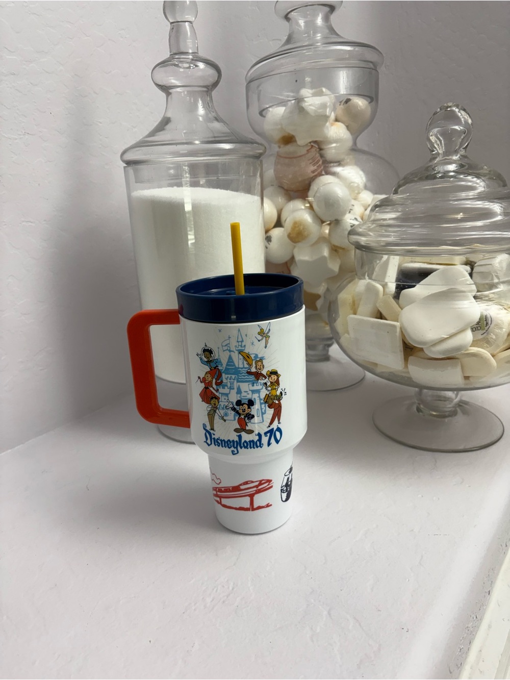 Disneyland Resort 70th Anniversary 34 oz Travel Mug Tumbler Mickey & Friends NWT